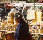 Saquisili market basket stall